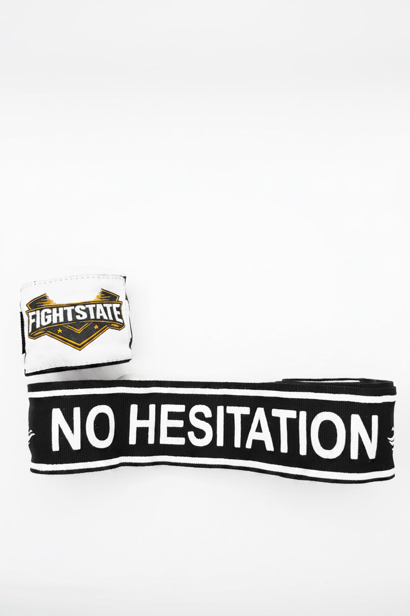 FightState Black White Mindful Hand Wraps