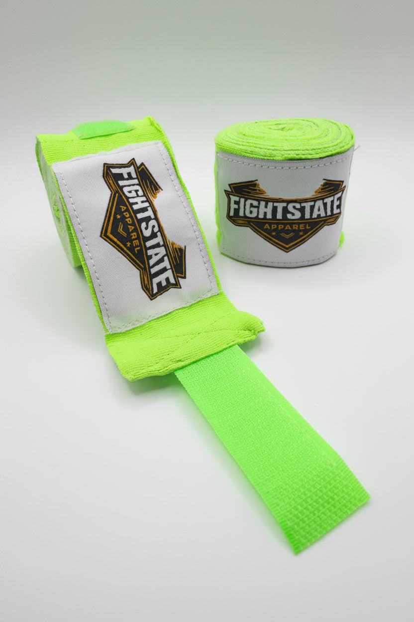 Fight State Apparel Neon Green Handwraps