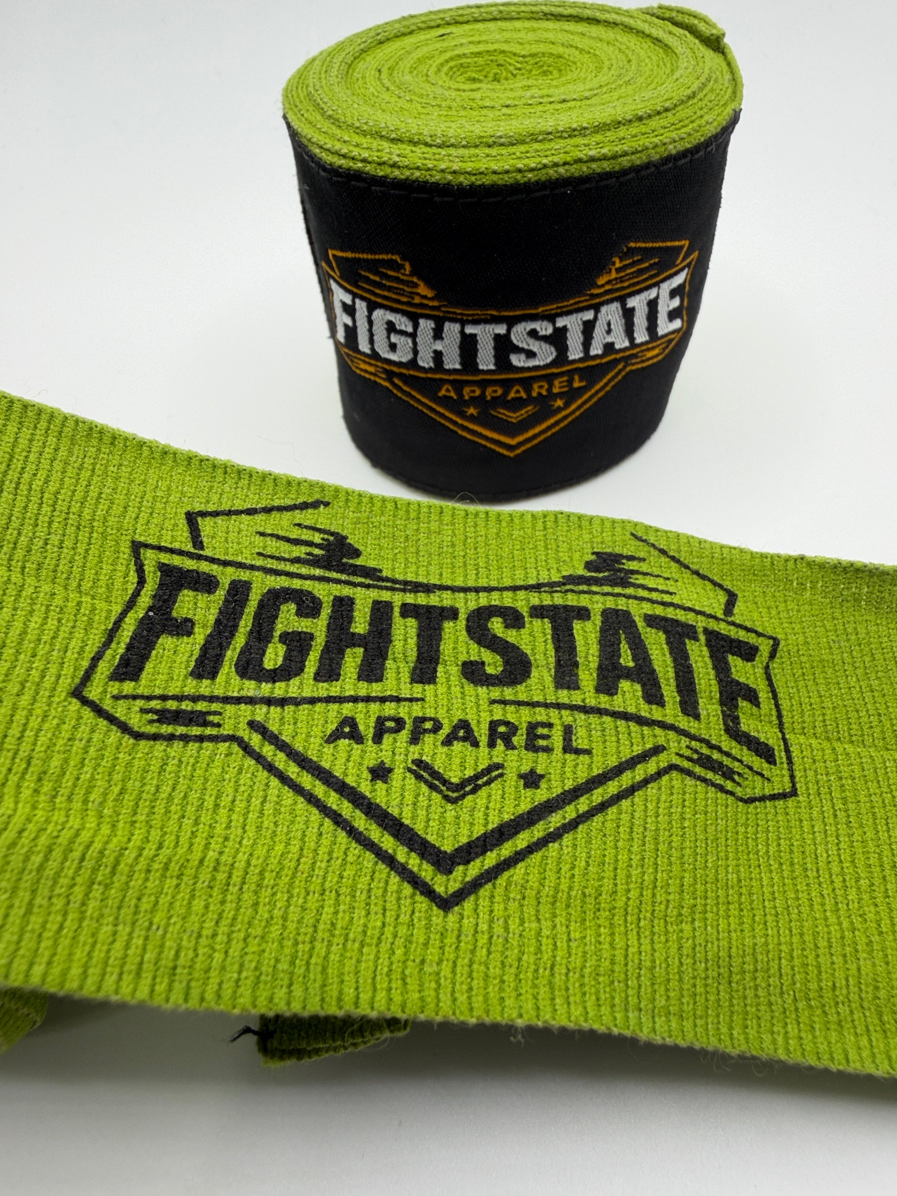Army Green Hand Wraps with FightState Apparel Logo