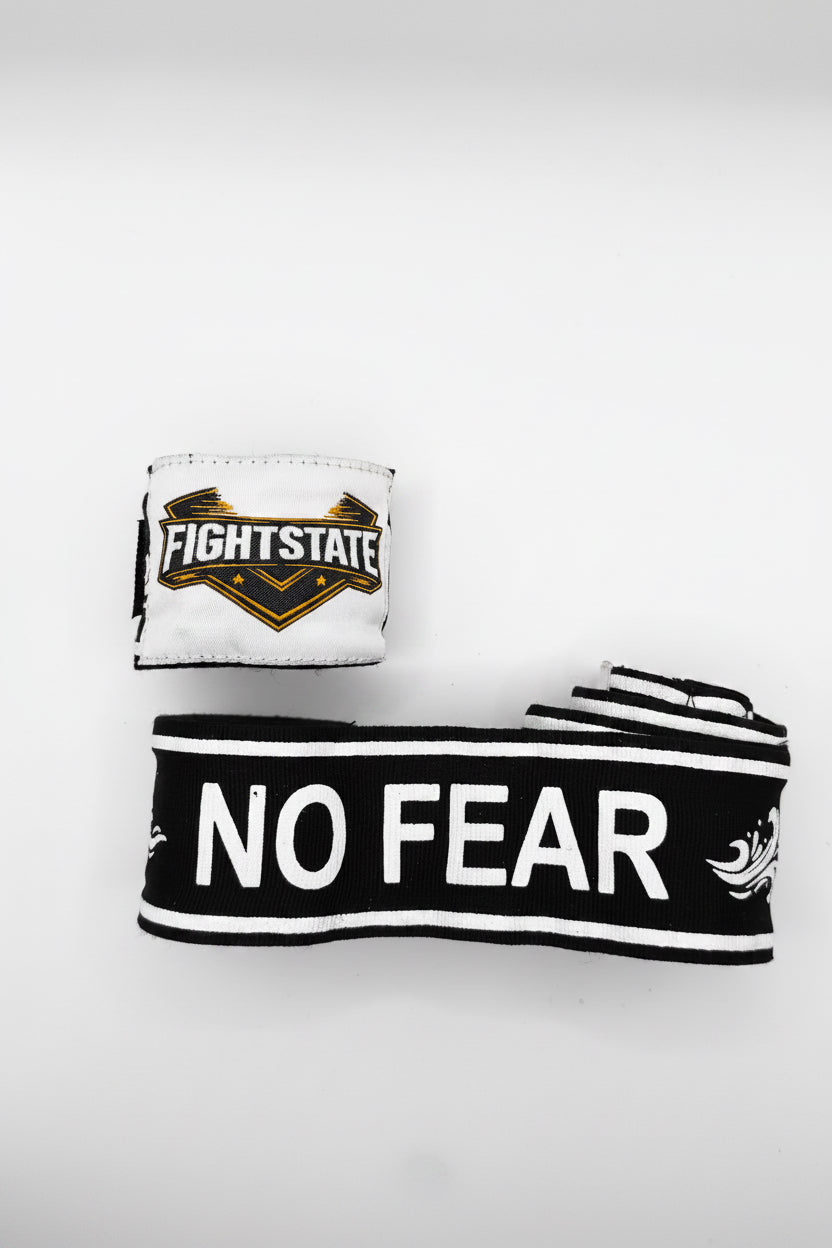 FightState Black White Mindful Hand Wraps