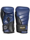 14oz Genuine Leather Blue and Black Boxing gloves