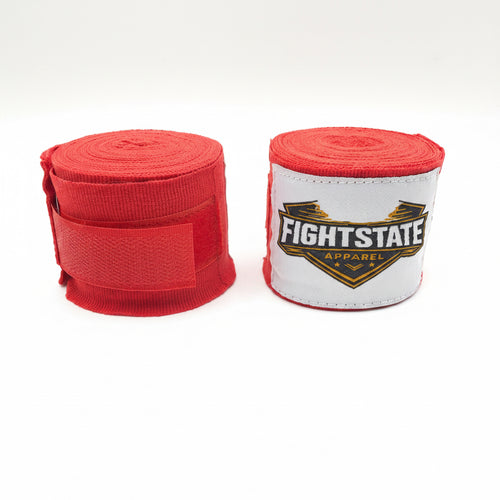 FightState Apparel Bright Red Handwraps