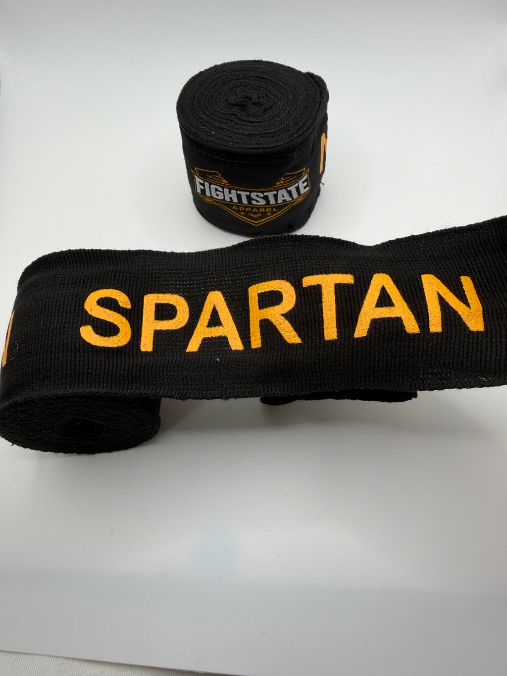 FightState Apparel Black and Gold Spartan Hand Wraps