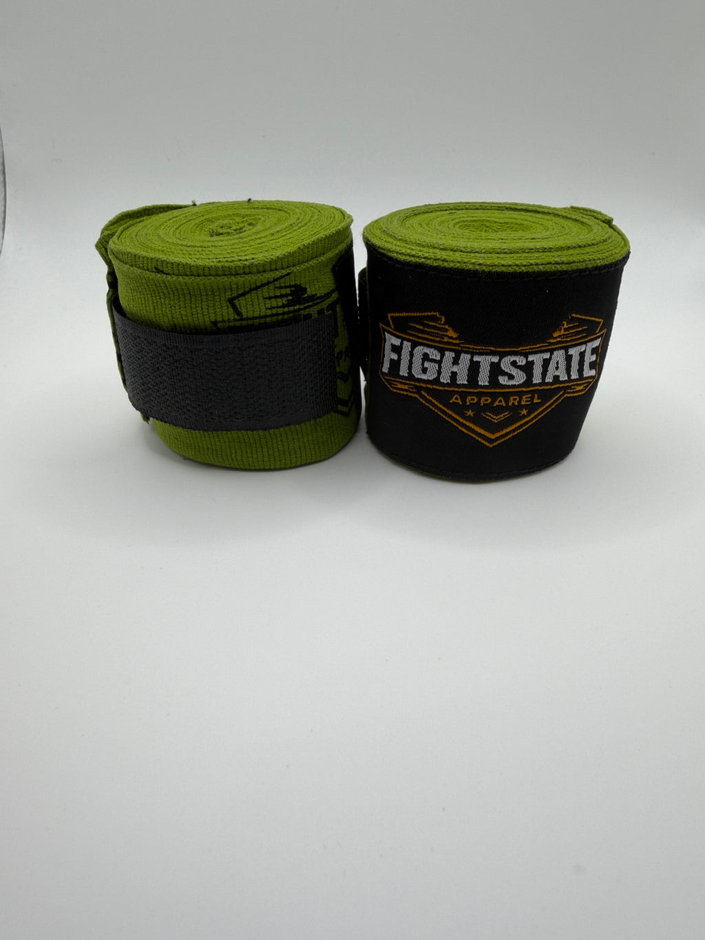 Army Green Hand Wraps with FightState Apparel Logo