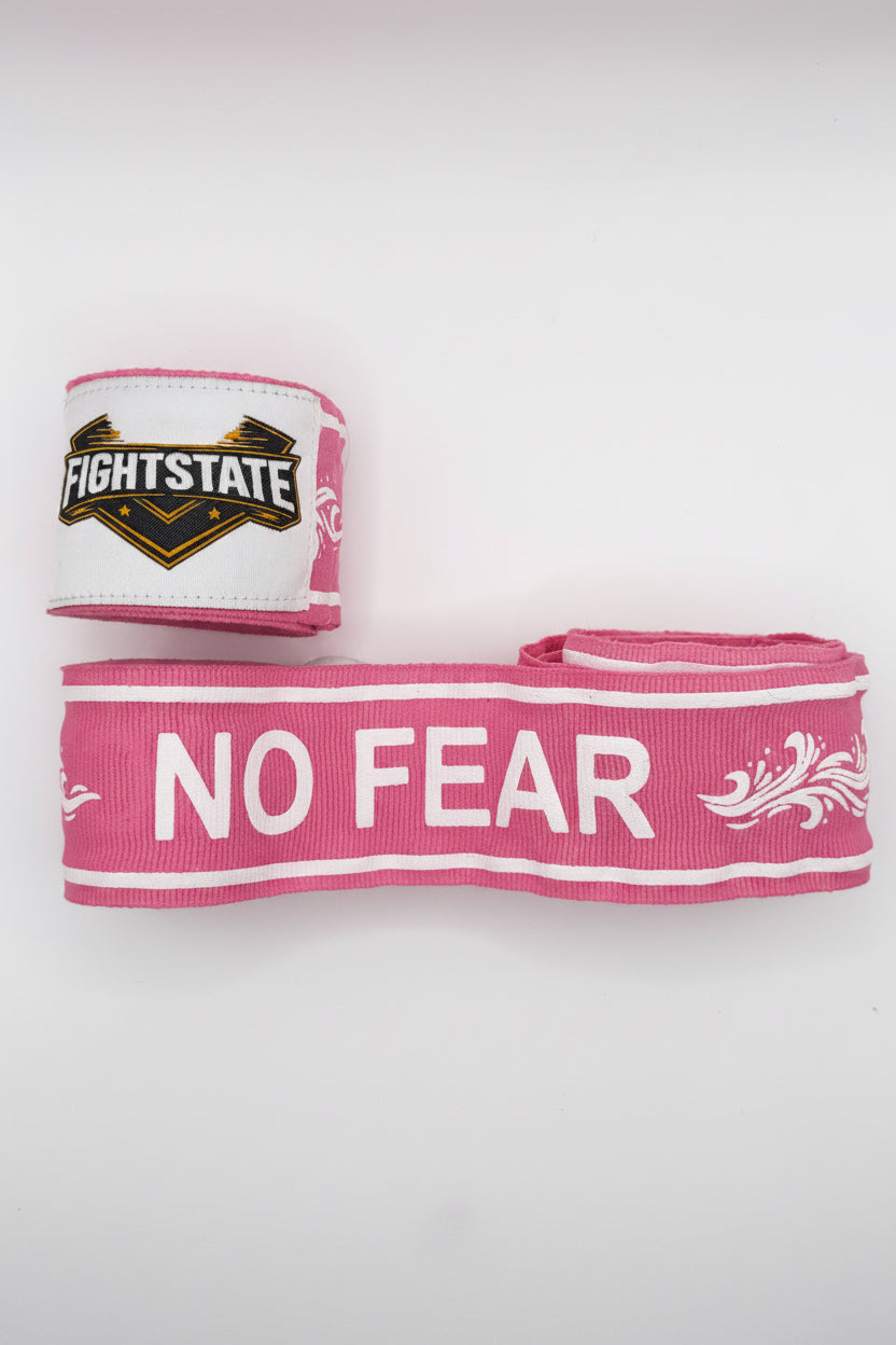 FightState Pink White Mindful Hand Wraps