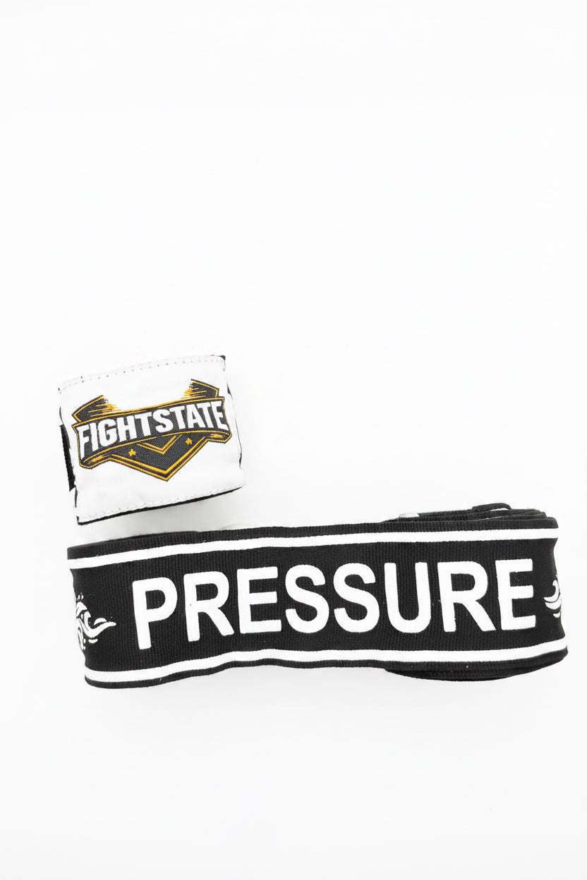 FightState Black White Mindful Hand Wraps