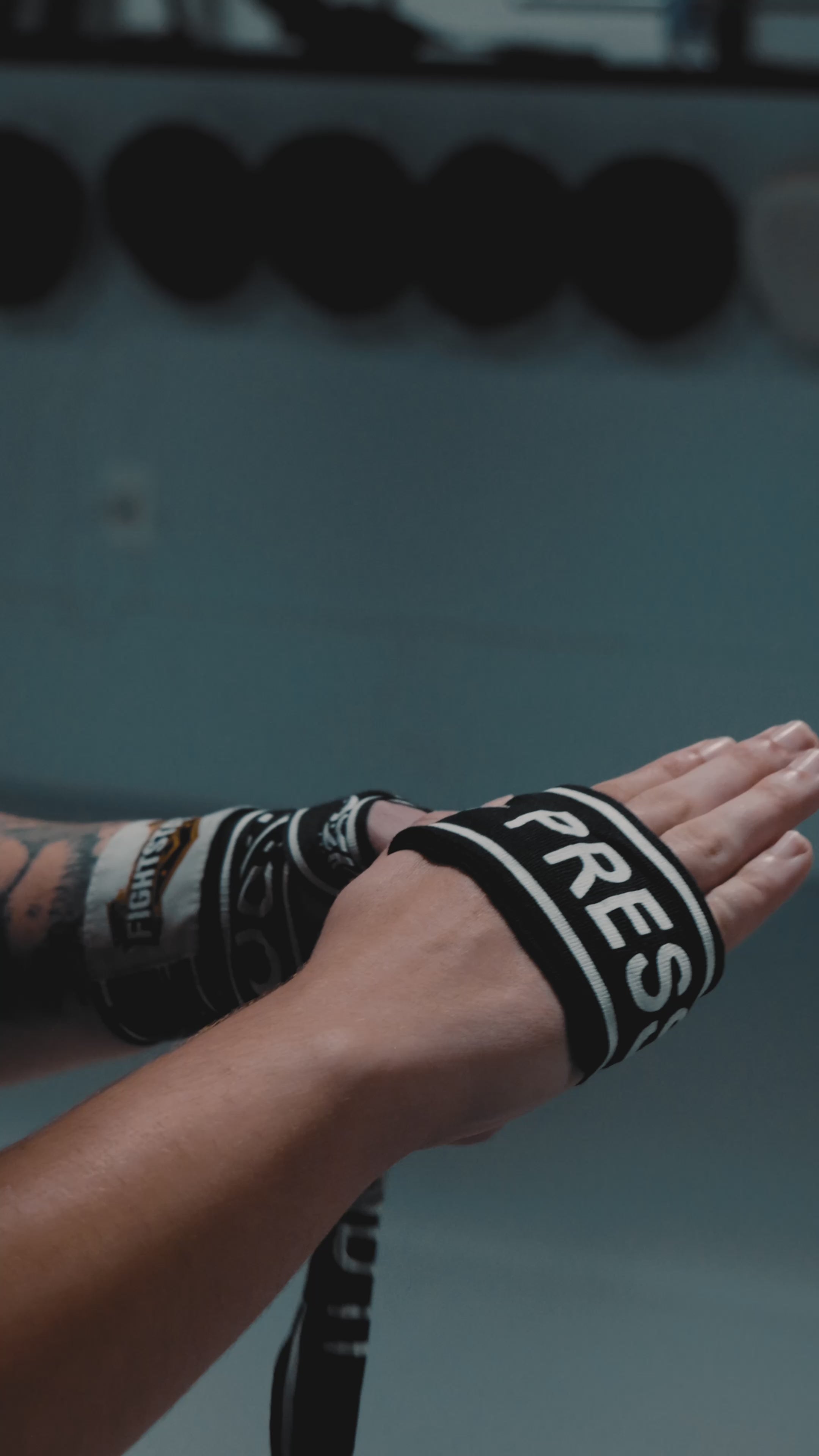 FightState Black White Mindful Hand Wraps